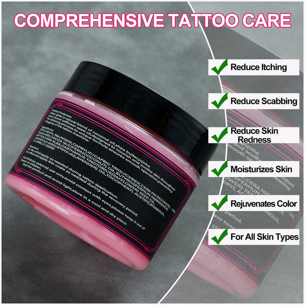 Mummy Tattoo Glide Aftercare Cream for Before During After Tattoo Process (pink)