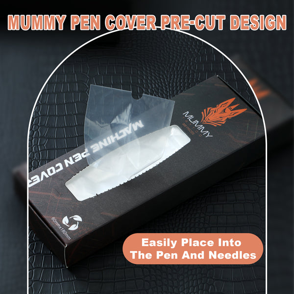 Mummy Large Size Tattoo Machine Pen Covers Disposable Cartridge Rotary Tattoo Pen Machine Sleeves Bag（pack of 300pcs）