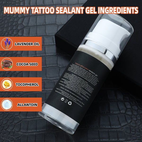 Mummy Tattoo Aftercare Sealant Gel - Forms a breathable protective skin, No Adhesives-No Latex-Natural Healing ingredients(100ML)