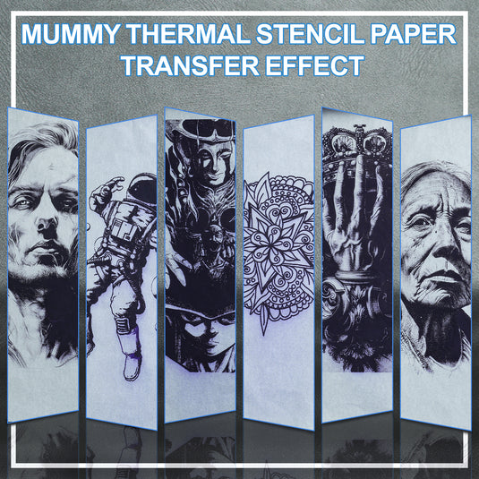 Translation missing: en.Mummy 100 Sheets Tattoo Transfer Paper A4 Size Premium Thermal Copier Template Paper 4-Layer for Beginners and Artist Tattoo Supplies