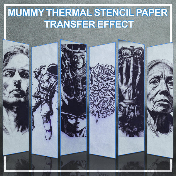 Mummy 100 Sheets Tattoo Transfer Paper A4 Size Premium Thermal Copier Template Paper 4-Layer for Beginners and Artist Tattoo Supplies
