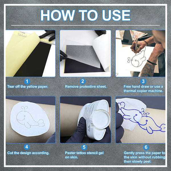 Mummy 100 Sheets Tattoo Transfer Paper A4 Size Premium Thermal Copier Template Paper 4-Layer for Beginners and Artist Tattoo Supplies