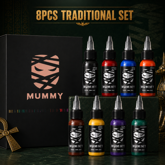 Translation missing: es.Mummy Tattoo Ink 8 Colors Traditional Set