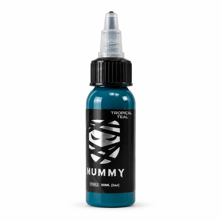 Translation missing: es.Mummy Tattoo Ink, 1oz Professional Pigment for Body Art(Tropical Teal)