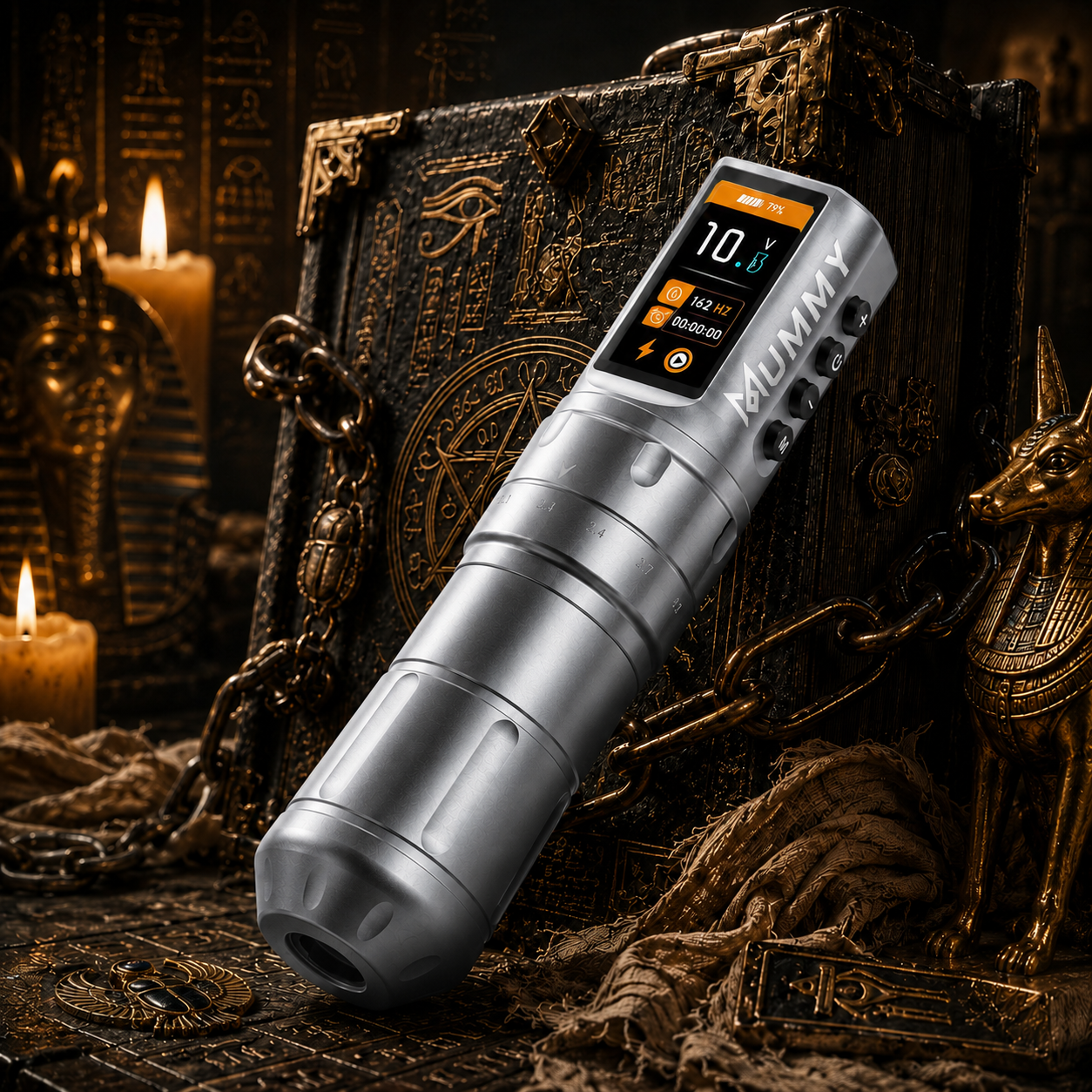 Translation missing: es.Mummy Scepter Tattoo Pen, 2.4-4.2mm Stroke OLED(Grey)