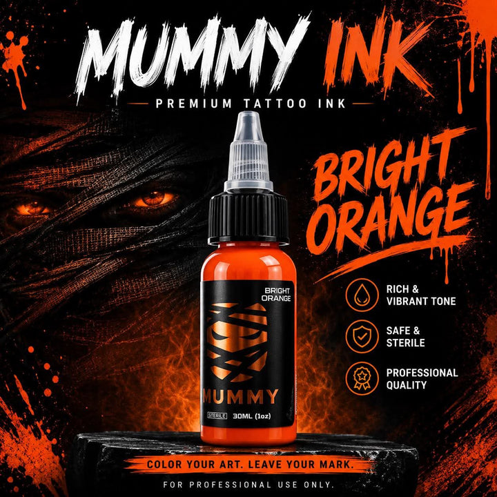 Translation missing: en.Mummy USA Custom Tattoo Ink Color Set 1 oz(Bright Orange)