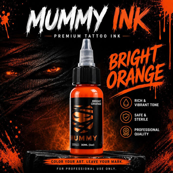 Mummy USA Custom Tattoo Ink Color Set 1 oz(Bright Orange)