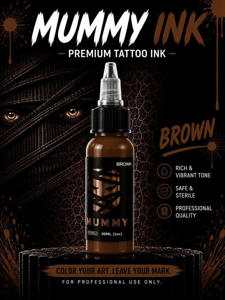 Translation missing: en.Mummy USA Custom Tattoo Ink Color Set 1 oz(Brown)