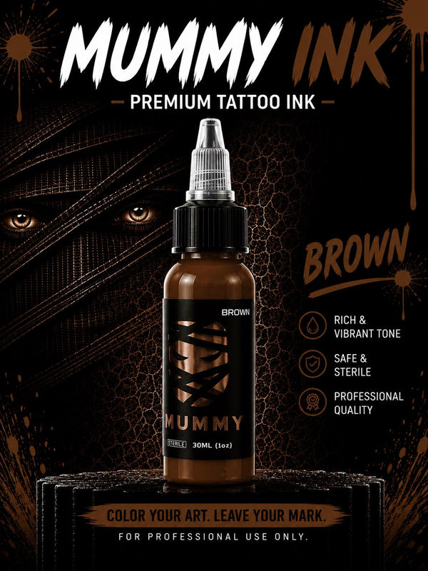 Mummy USA Custom Tattoo Ink Color Set 1 oz(Brown)
