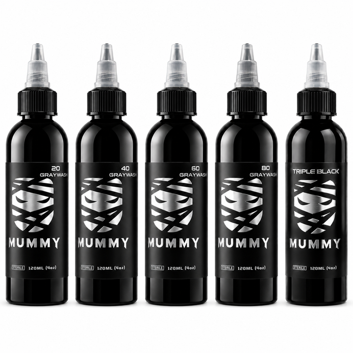 Translation missing: en.Mummy USA Custom Tattoo Gray Wash Ink Set 120ML/4oz(5PCS)