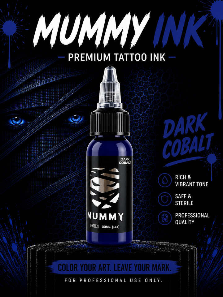 Translation missing: en.Mummy Tattoo Ink, 1oz Professional Pigment for Body Art(Dark Cobalt)
