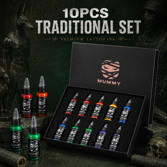 Translation missing: es.Mummy 10PCS Traditional Tattoo Color Ink Set(30ML)-MK1006