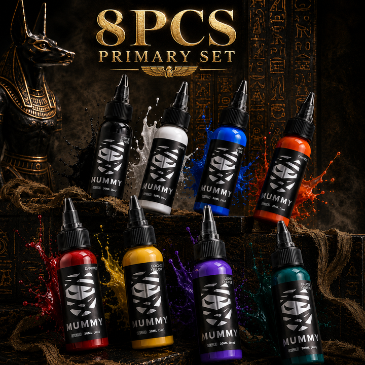 Translation missing: es.Mummy Tattoo Ink 8 Colors Primary Set