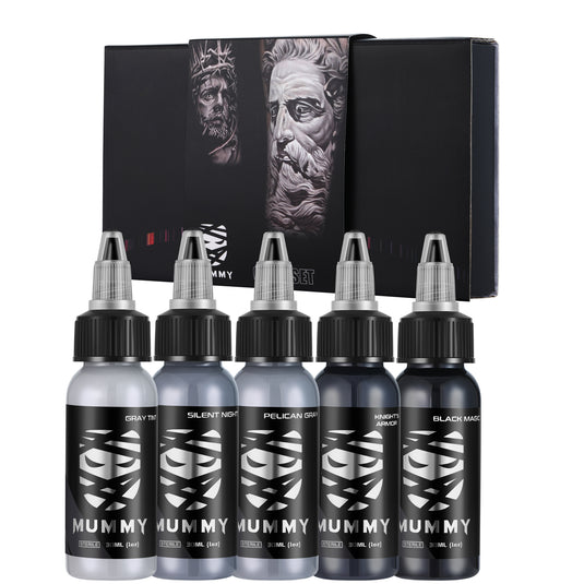 Translation missing: en.Mummy Professional Tattoo Gray Ink 30ML Set 5 PCS/Box