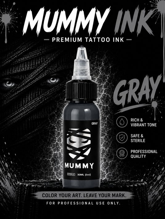Translation missing: en.Mummy Tattoo Ink, 1oz Professional Pigment for Body Art(Gray)