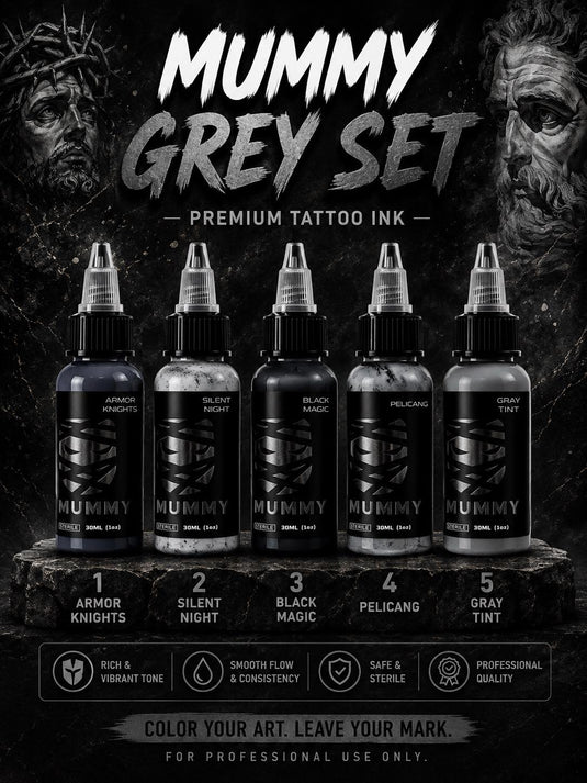 Translation missing: en.Mummy Professional Tattoo Gray Ink 30ML Set 5 PCS/Box