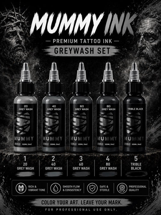 Translation missing: en.Mummy Tattoo Ink Gray Wash Set 30ML/1oz(5 PCS）