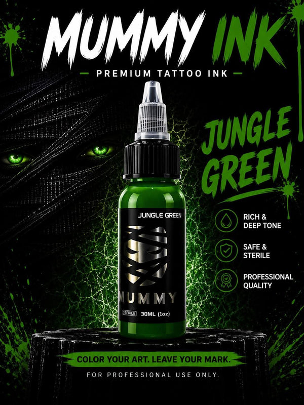 Mummy USA Custom Tattoo Ink 30ML/1 oz(Jungle Green)