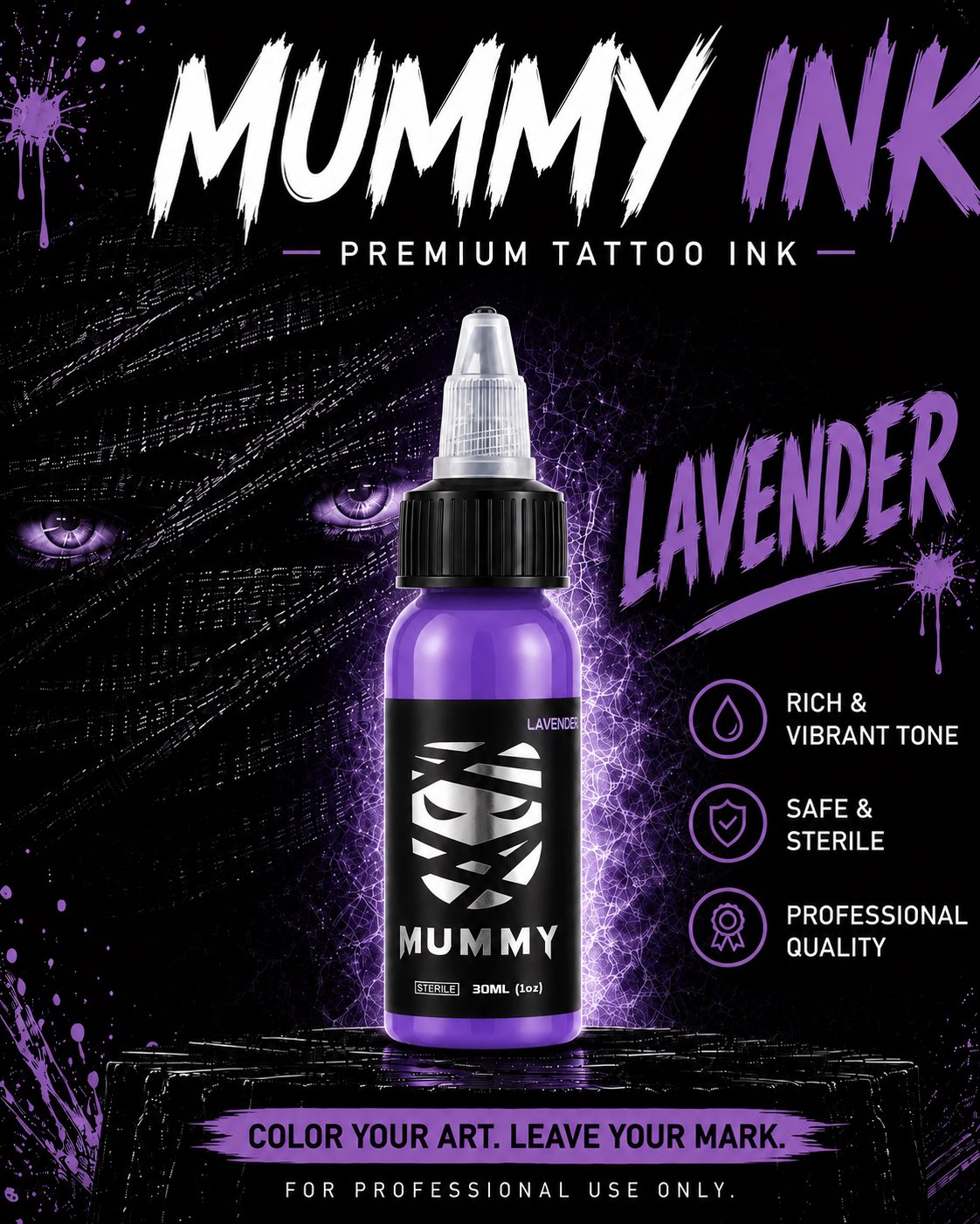 Translation missing: es.Mummy Tattoo Ink, 1oz Professional Pigment for Body Art(Lavender)