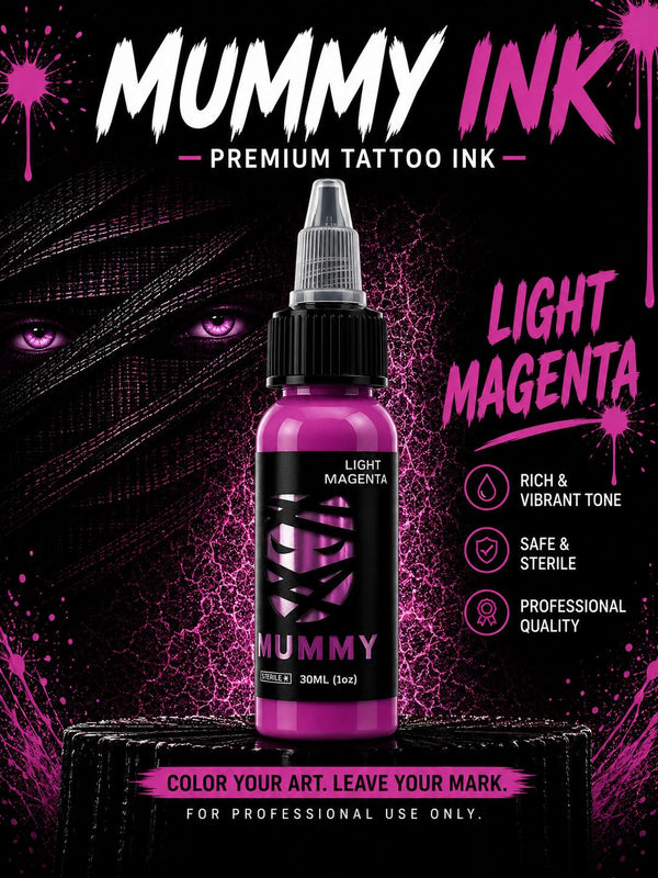 Mummy USA Custom Tattoo Ink Color Set 1 oz(Light Magenta)