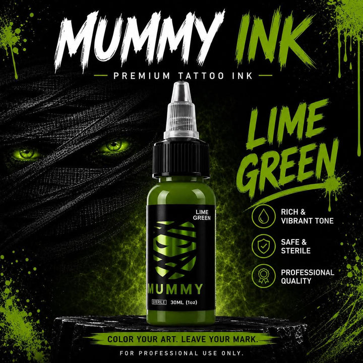 Translation missing: en.Mummy USA Custom Tattoo Ink Color Set 1 oz(Lime Green)