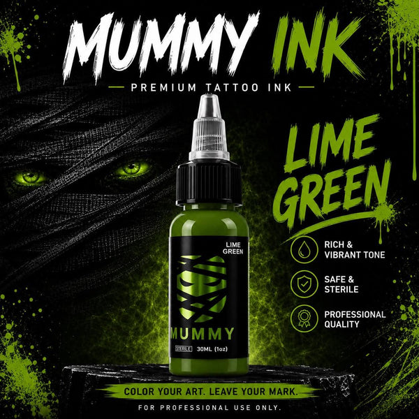 Mummy USA Custom Tattoo Ink Color Set 1 oz(Lime Green)