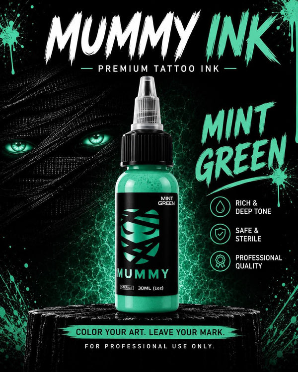 Mummy USA Custom Tattoo Ink Color Set 1 oz(Mint Green )