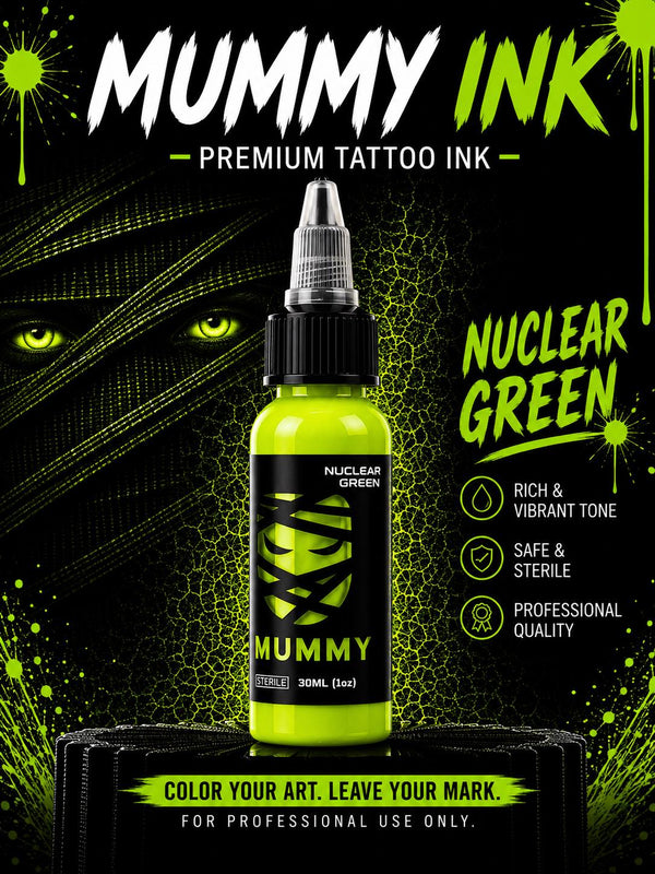 Mummy USA Custom Tattoo Ink Color Set 1 oz(Nuclear Green)