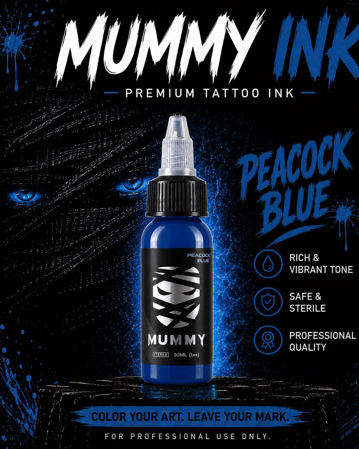 Translation missing: en.Mummy Tattoo Ink, 1oz Professional Pigment for Body Art(Peacock Blue)
