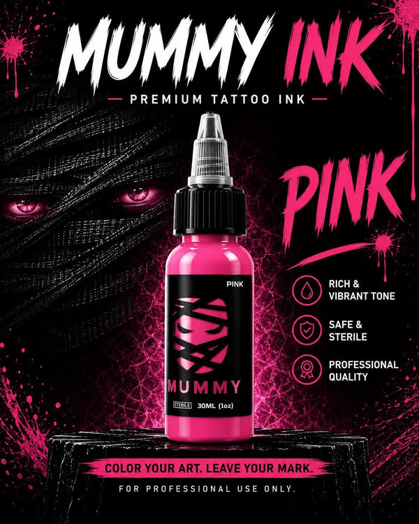 Mummy USA Custom Tattoo Ink Color Set 1 oz(Pink)
