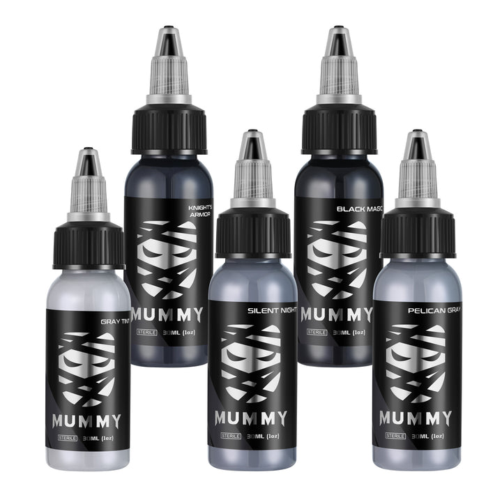 Translation missing: en.Mummy Professional Tattoo Gray Ink 30ML Set 5 PCS/Box