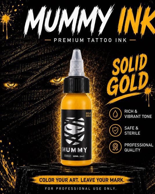 Translation missing: en.Mummy Tattoo Ink, 1oz Professional Pigment for Body Art(Solid Gold)
