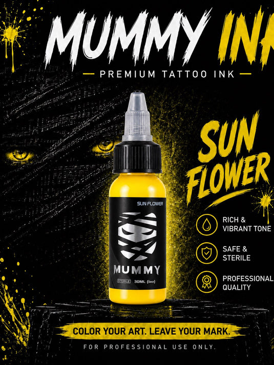 Translation missing: en.Mummy Tattoo Ink, 1oz Professional Pigment for Body Art(Sun Flower)