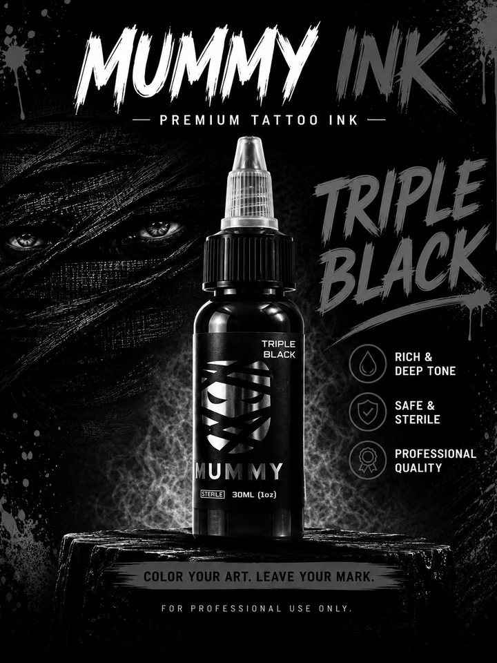 Translation missing: en.Mummy Tattoo Ink, 1oz Professional Pigment for Body Art(Triple Black)