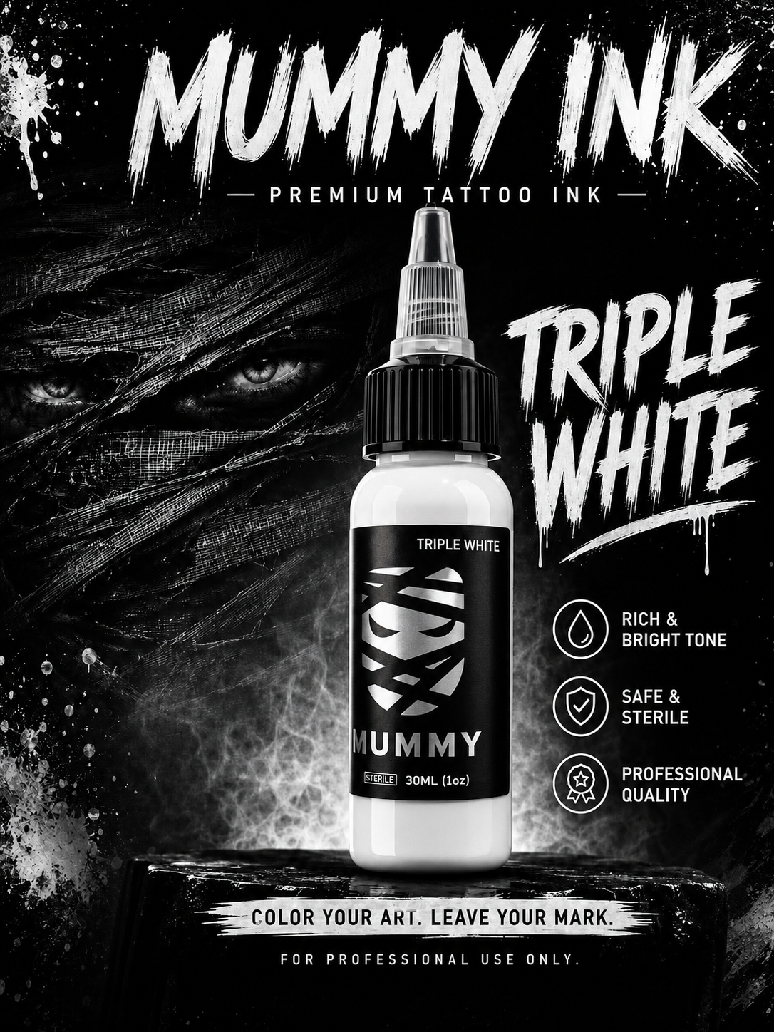 Translation missing: es.Mummy Tattoo Ink, 1oz Professional Pigment for Body Art(Turquoise(triple white)