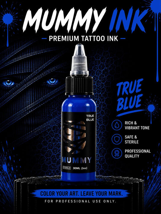 Translation missing: en.Mummy USA Custom Tattoo Ink Color Set 1 oz(True Blue)