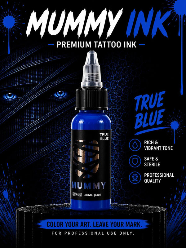Mummy USA Custom Tattoo Ink Color Set 1 oz(True Blue)