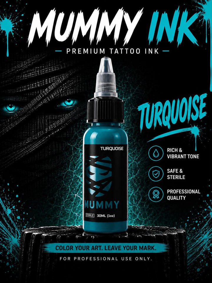 Translation missing: en.Mummy Tattoo Ink, 1oz Professional Pigment for Body Art(Turquoise)