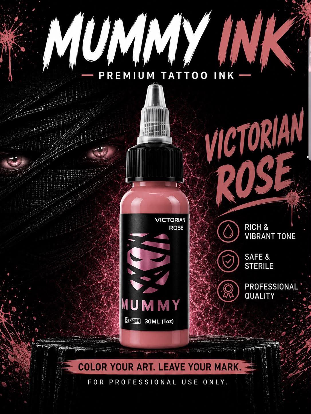 Translation missing: es.Mummy Tattoo Ink, 1oz Professional Pigment for Body Art(Victorian Rose)