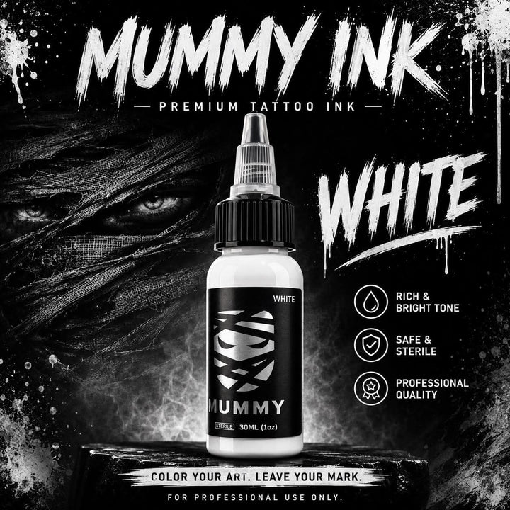 Translation missing: en.Mummy USA Custom Tattoo Ink Color Set 1 oz(White)