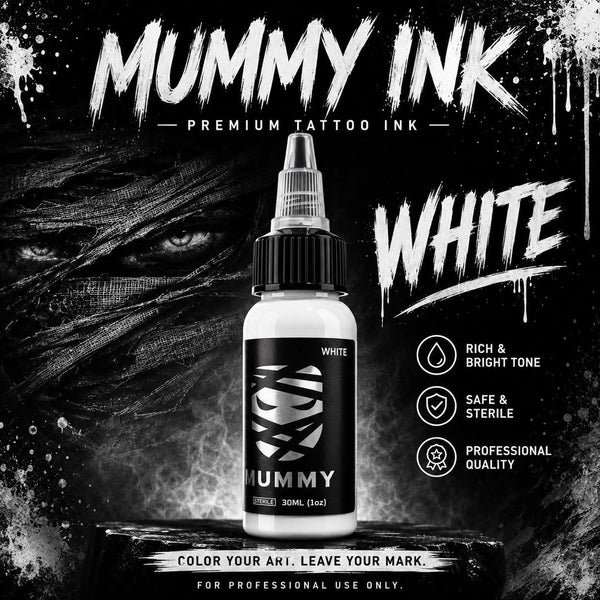 Mummy USA Custom Tattoo Ink Color Set 1 oz(White)