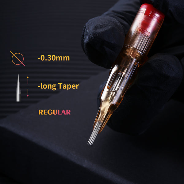 Mummy Tattoo Cartridges Needles Curved Magnum #10 L-Taper Bugpin