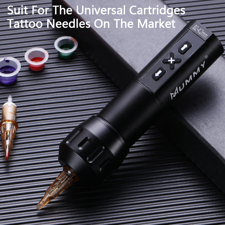 Translation missing: en.MUMMY ROTARY WIRELESS TATTOO MACHINE PEN DIRECT DRIVER 4.2MM(Black)