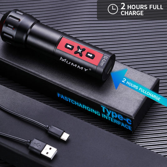 Translation missing: en.MUMMY ROTARY WIRELESS TATTOO MACHINE PEN DIRECT DRIVER 4.2MM(Red)