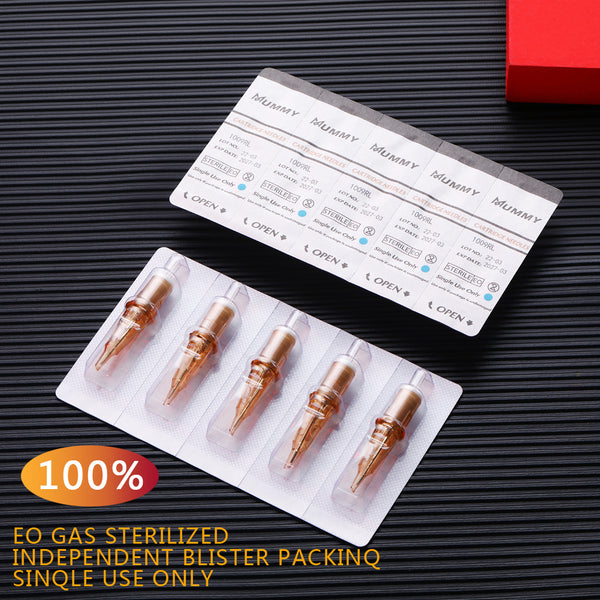 Mummy Tattoo Cartridges Needles Round Liner #10 L-Taper Bugpin