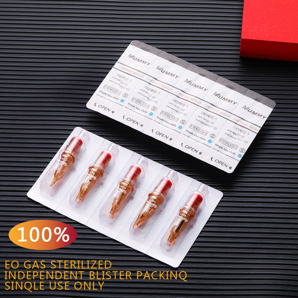 Mummy Tattoo Cartridges Needles Curved Magnum #10 L-Taper Bugpin