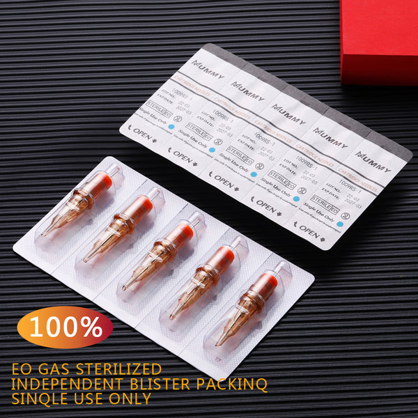 Mummy Tattoo Cartridges Needles Round Shader #10 L-Taper Bugpin