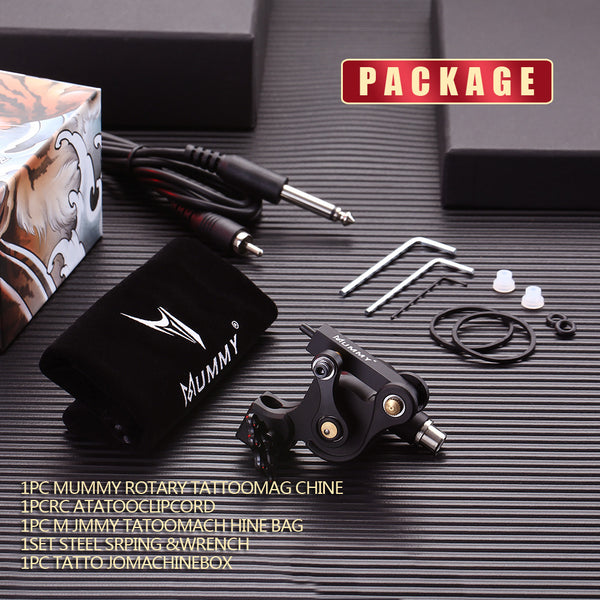 Mummy Rotary Tattoo Machine 3.5mm Stroke Length(Black