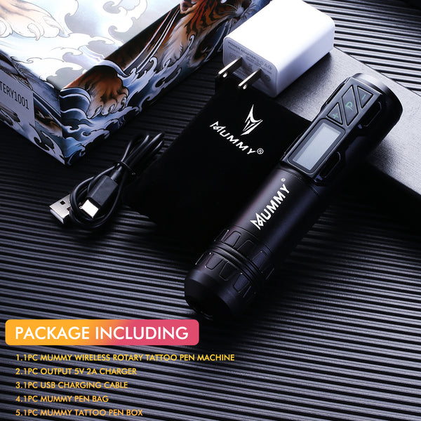 Mummy Wireless Rotary Tattoo Machine Pen 2200mah