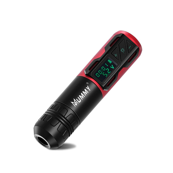 Mummy Wireless Rotary Tattoo Machine Pen 2200mah(Red)